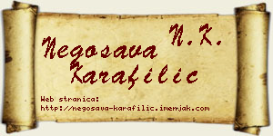 Negosava Karafilić vizit kartica